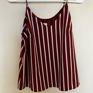 Orange and white striped tank top